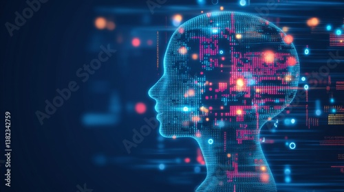 An AI mental health chatbot interface is shown, highlighting its NLPP features and human oversight capabilities