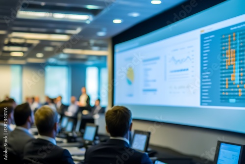 Wallpaper Mural Blurred Background of Corporate Seminar or Training Session in Professional Environment Torontodigital.ca