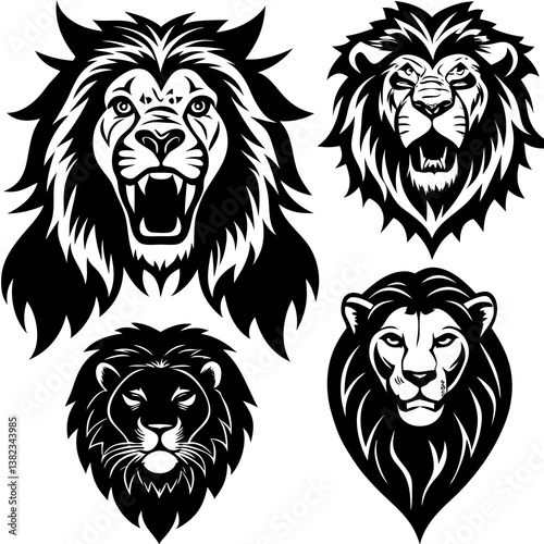 Animals logos collection. Animal logo set. Isolated on White background