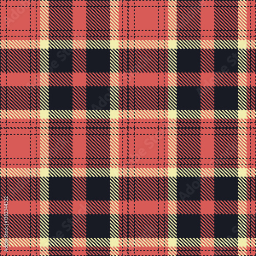 Wallpaper Mural Elegant Traditional dark & Rich pastel red Seamless Tartan Fabric Design Torontodigital.ca