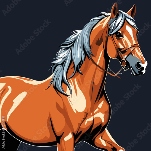 vector art horse for design needs