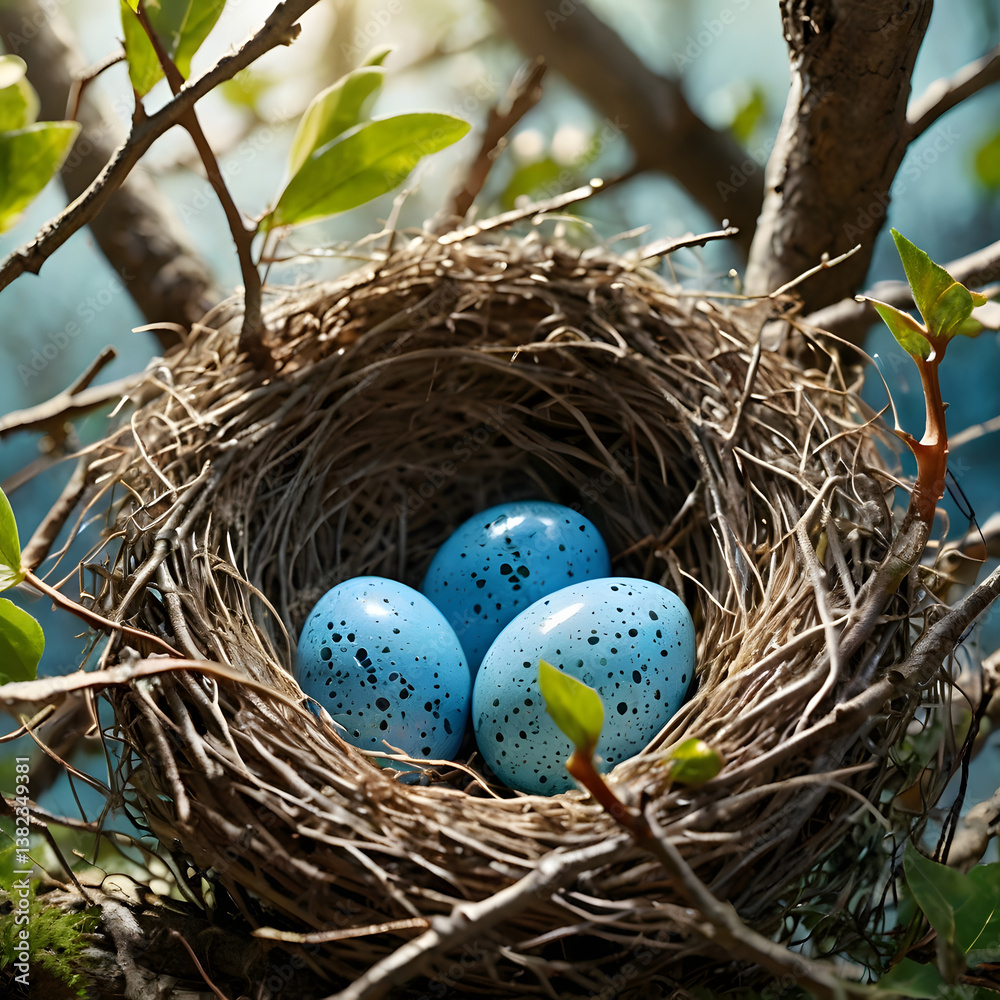 Fototapeta premium Eggshell Blue Nature's Palette for Earth Day