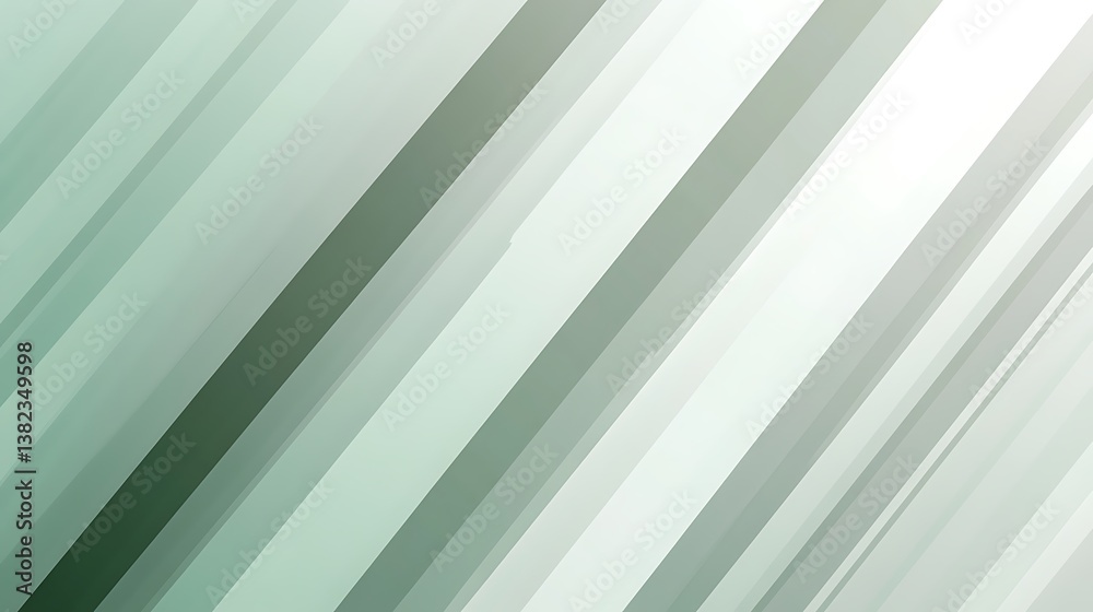 Obraz premium Abstract Diagonal Lines Green White Gradient Background