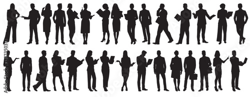 collection of people business silhouette.