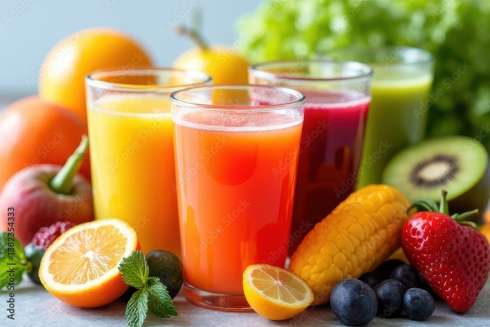 Blended Juice Bowl of Fruits and Vegetables
