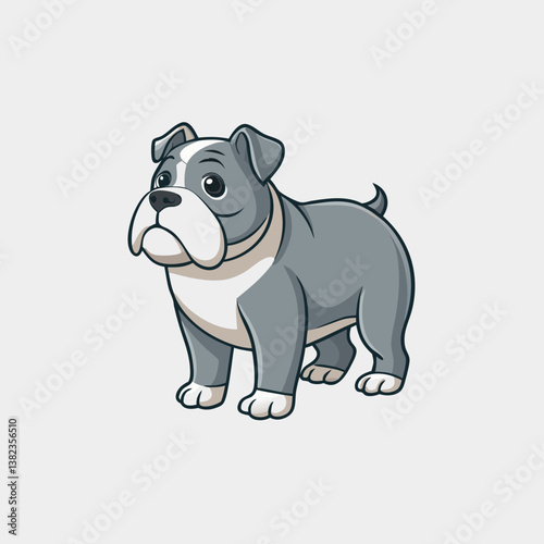 vector illustration of a bull dog