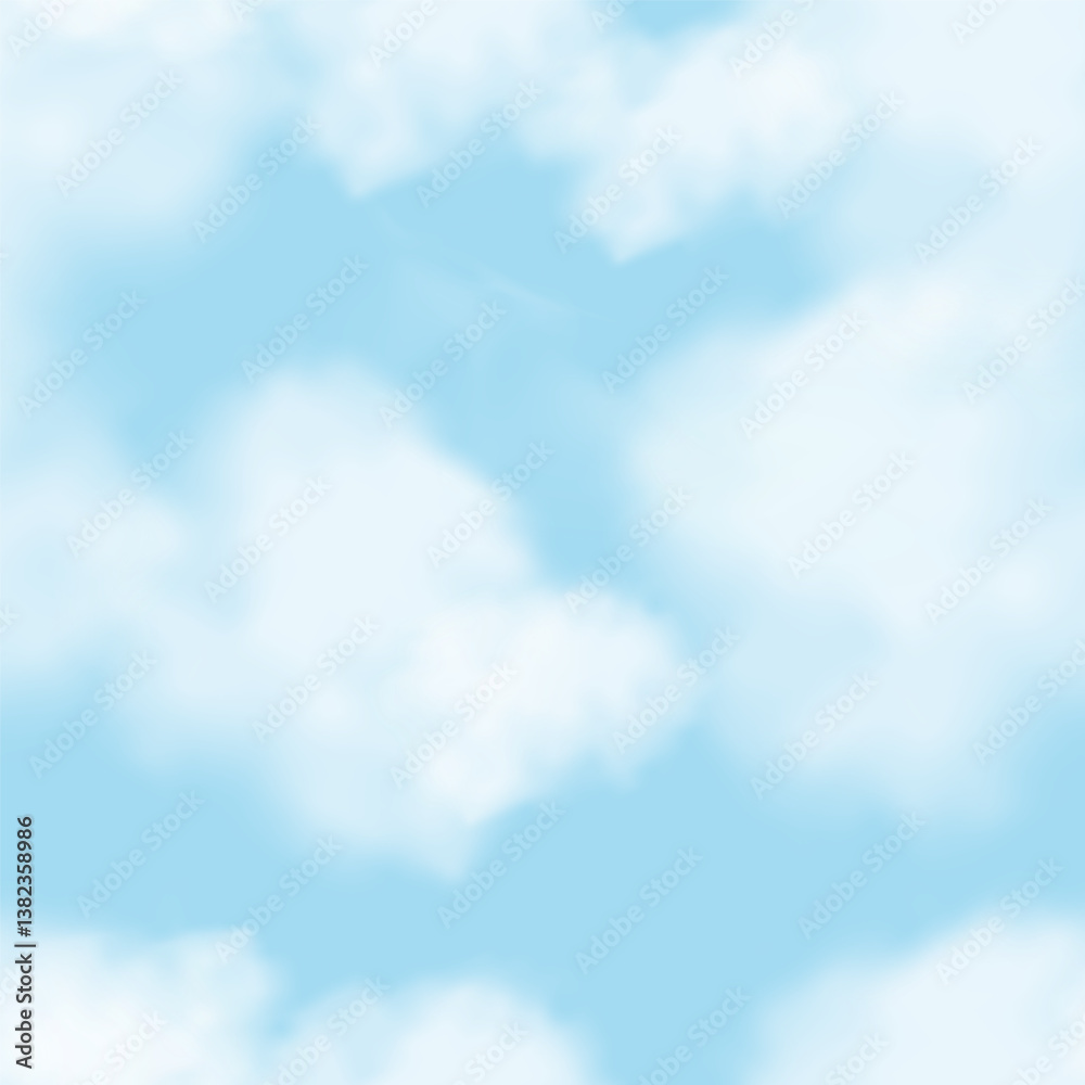 Sky,Cloud Background,Seamless Pattern Blue Sky Background,Endless pattern cloudy texture,Vector 3d banner Nature landscape for spring backdrop,Summer seamless pattern cartoon for environment wallpaper