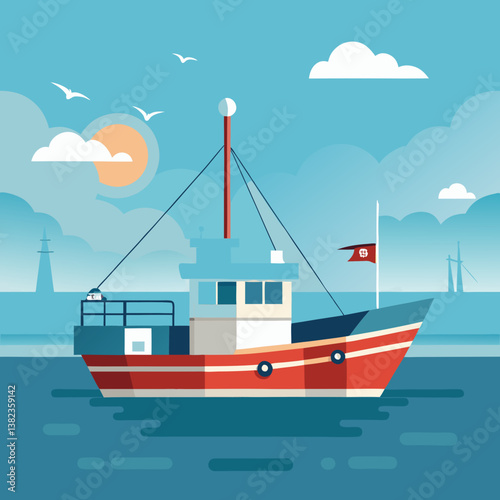 cargo ship in the sea