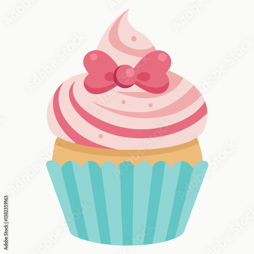 cupcake with pink icing and sprinkles