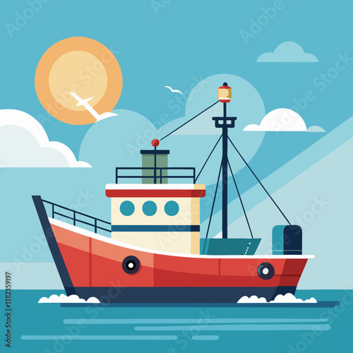 ship in the sea