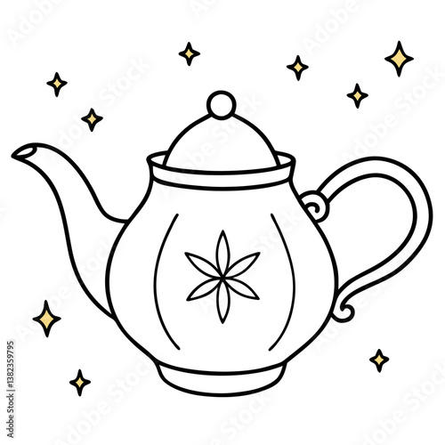 teapot and cup