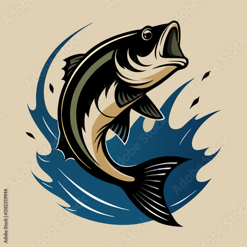 vector illustration of a fish