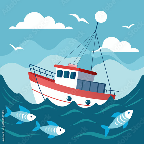 ship in the sea