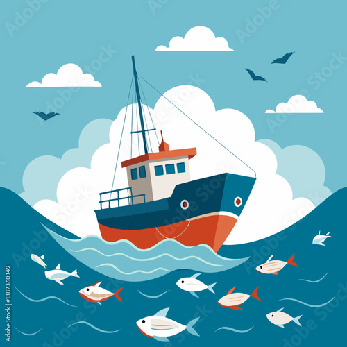 ship in the sea