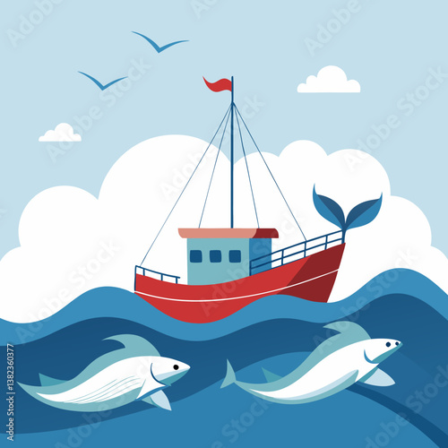 sailing ship in the sea