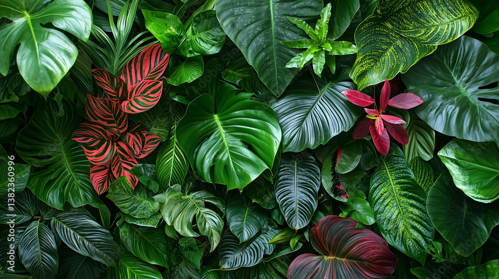 Naklejka premium green leaves background