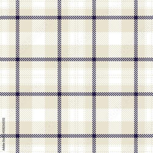 Elegant Seamless Tartan featuring Fire light grey and Vibrant white Fabric Design