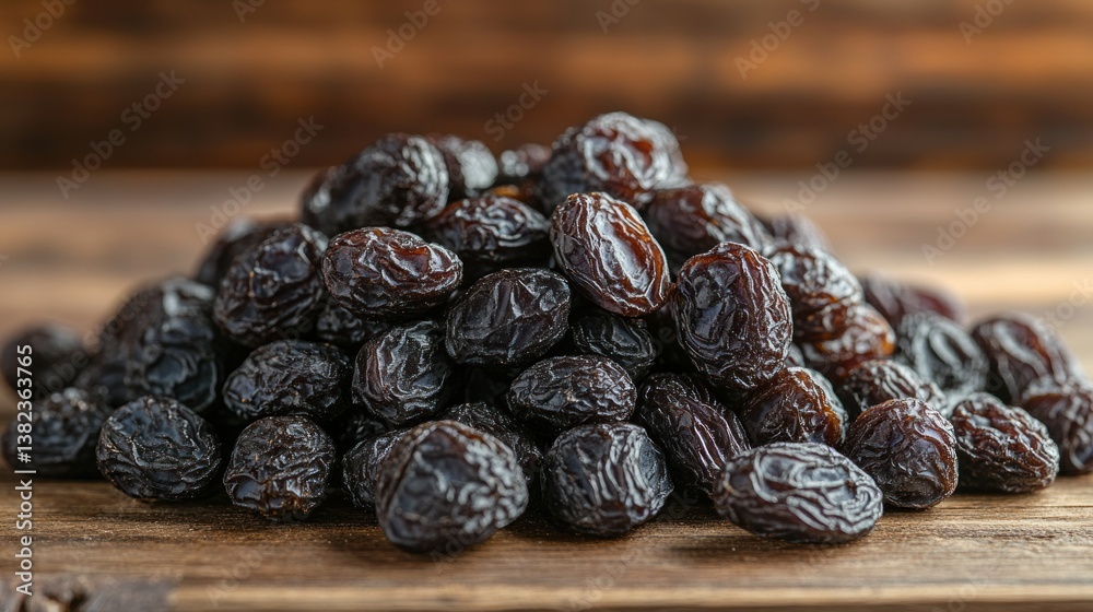 Obraz premium Dark, plump raisins piled high