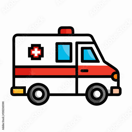fire truck isolated on white background