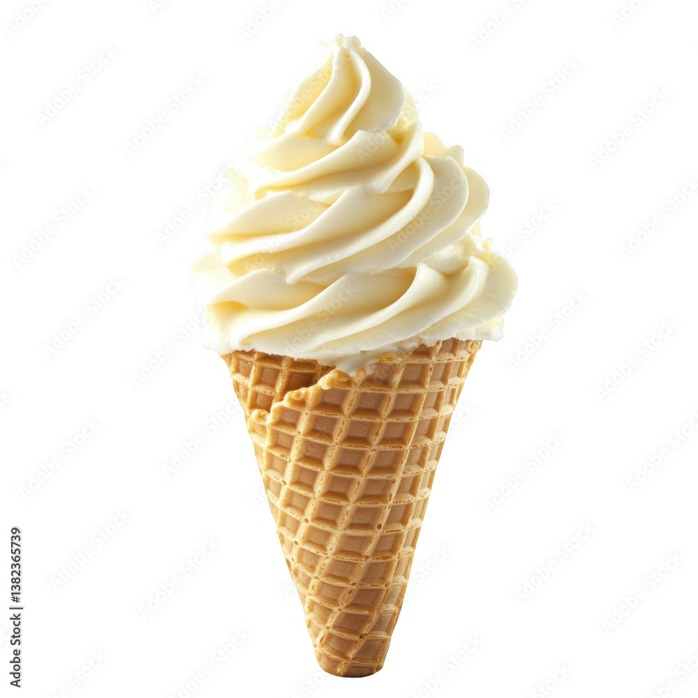 Vanilla soft serve ice cream cone on a black background perfect for a summer treat or dessert image Vanilla soft serve ice cream cone on a black background perfect for a summer treat or dessert image