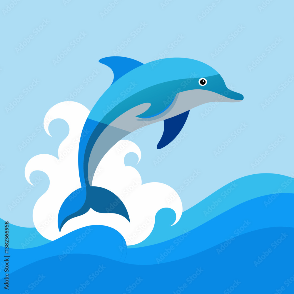 Fototapeta premium dolphin jumping out of water