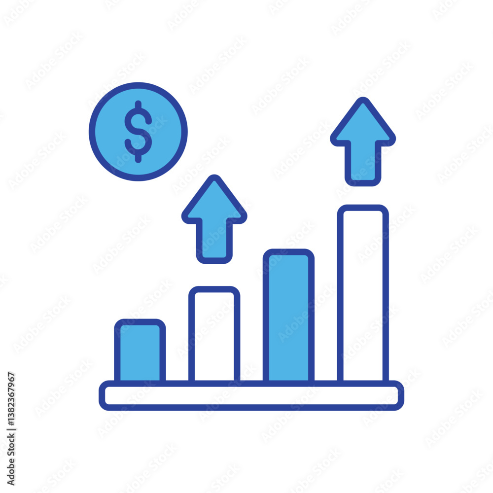 Profit icon isolated on a white background. Vector illustration. Profit icon isolated on a white background. Vector illustration.