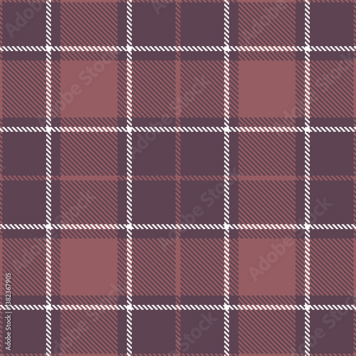 Plaid pattern seamless. Vibrant dirty purple & Pastel mauve Tartan Fabric Design. 