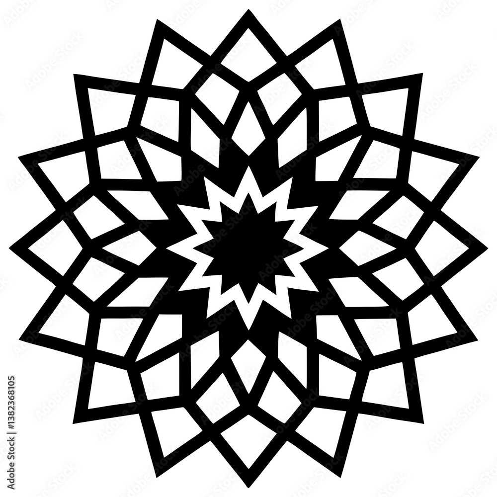 Obraz premium black and white snowflake