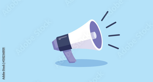 white megaphone making an announcement