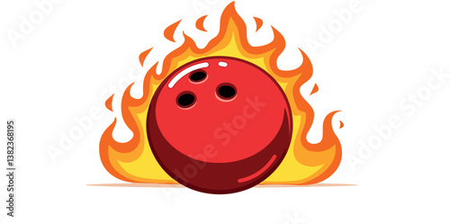 fiery bowling ball