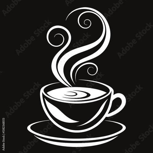 cup of hot coffee with steam