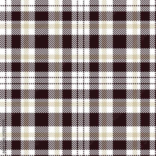 Wallpaper Mural Warm white Seamless Tartan with Dark dark maroon accents Fabric Design Torontodigital.ca