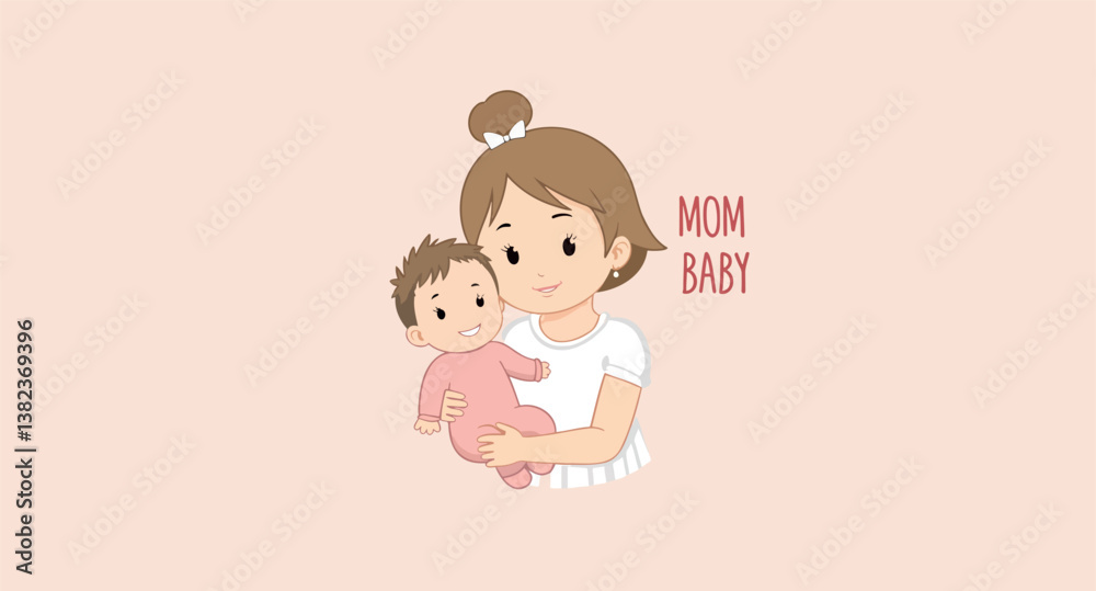 loving mother gently cradles her precious baby in her arms loving mother gently cradles her precious baby in her arms