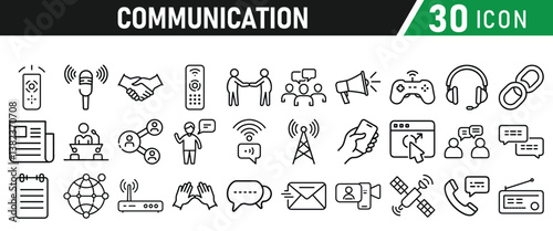 Communication icons set. Discussion, speech bubble icon vector illustration for web