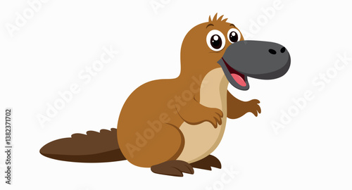 friendly cartoon platypus