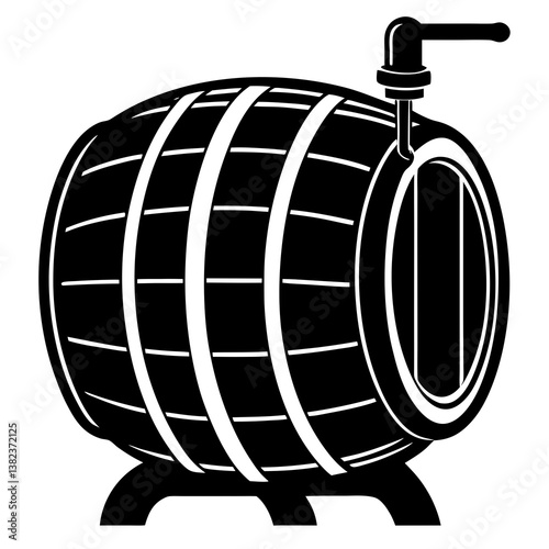 wooden barrel with a barrel