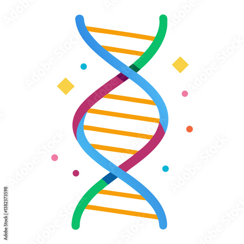 dna strand on white