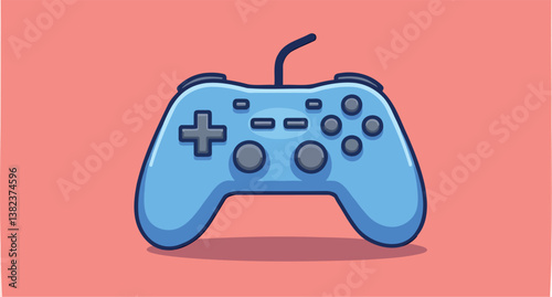 light blue game controller