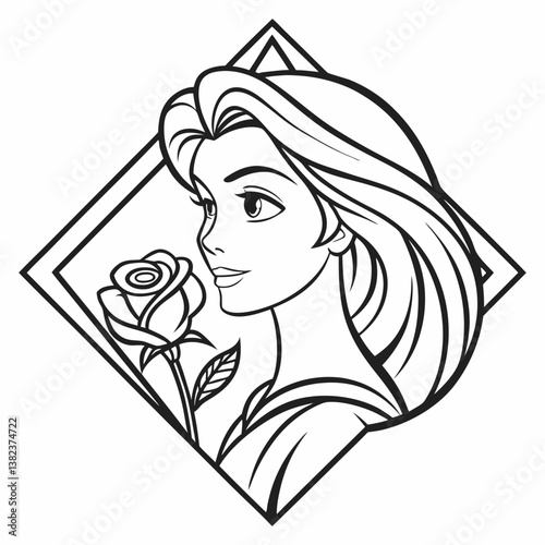 girl with a flower