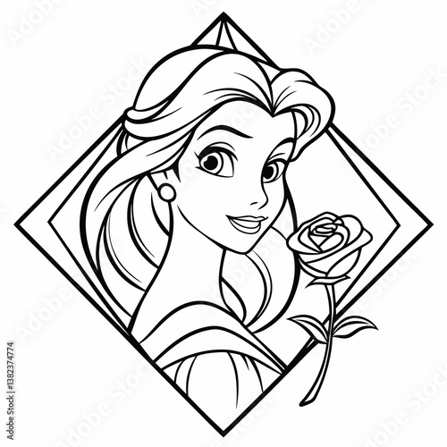 girl with flower