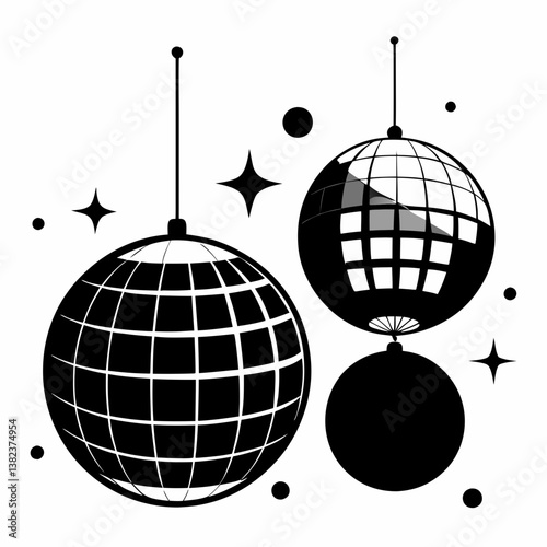 disco ball vector illustration
