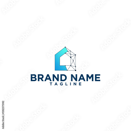 dualmeaning- home and technology logo concept