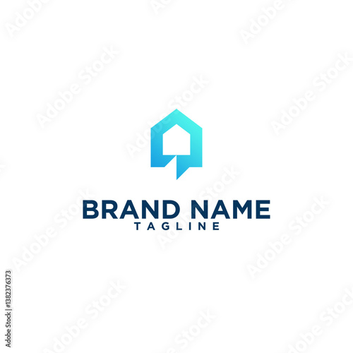 dualmeaning- home and technology logo concept