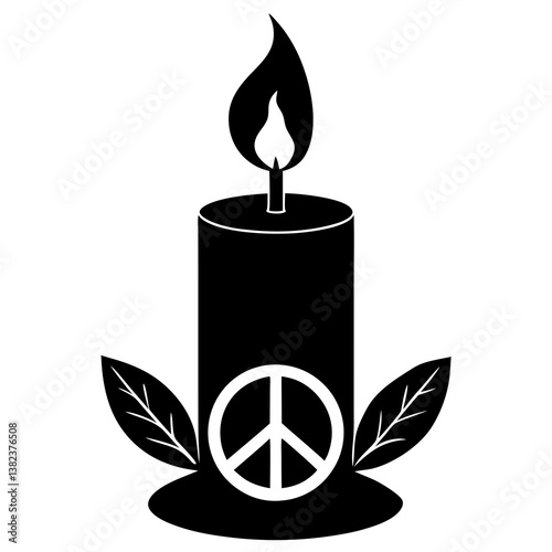 vector illustration of a burning candle