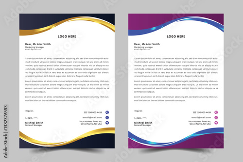 Professional & modern letterhead template design,Vector graphic design,Minimalist concept business style letterhead template design.