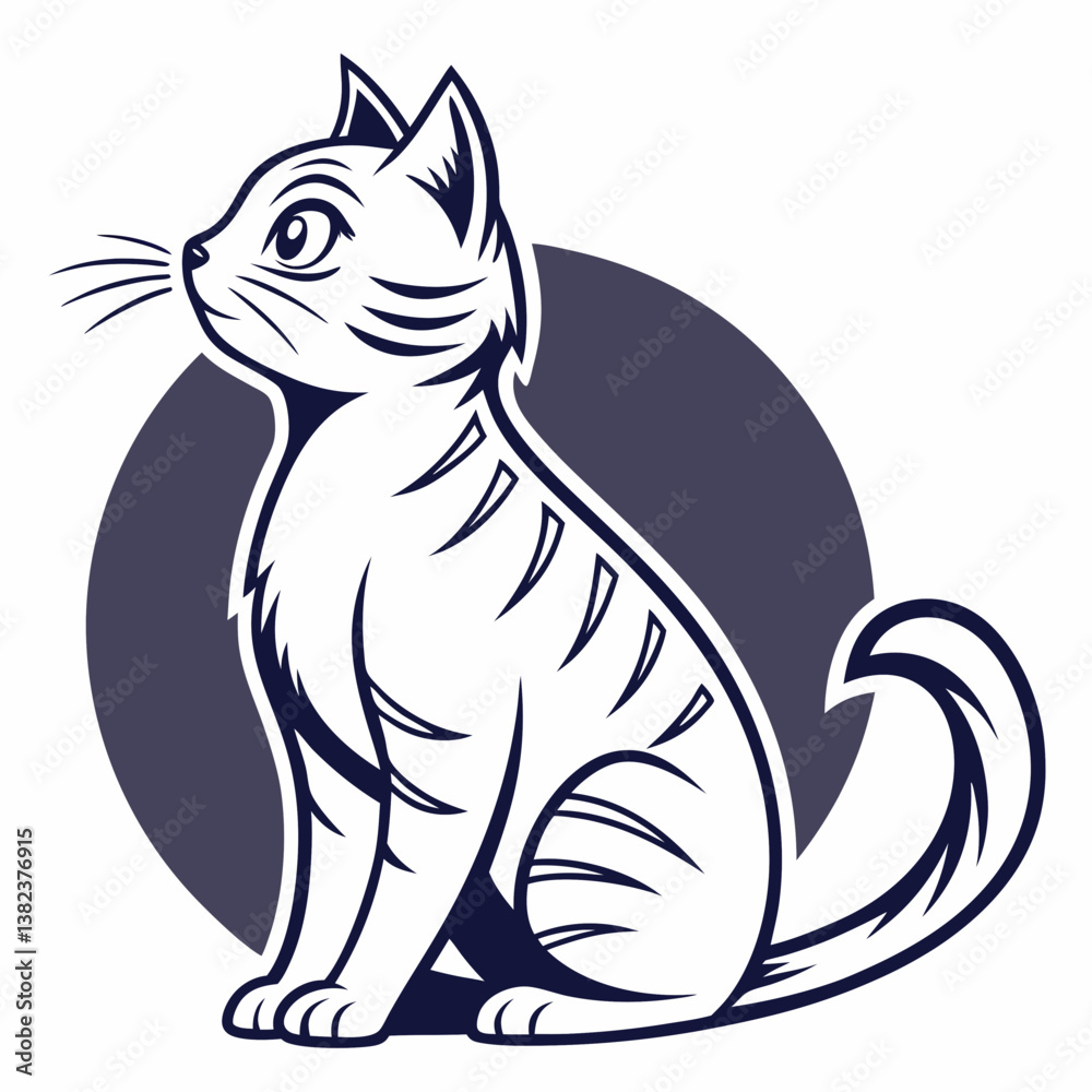 Obraz premium vector illustration of a cat