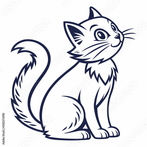 vector illustration of a cat