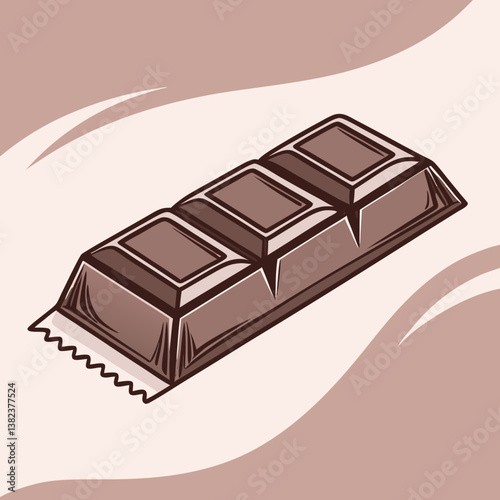 chocolate bar on white background