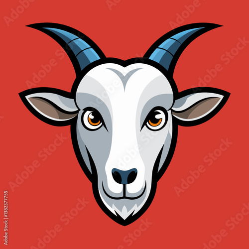 Wallpaper Mural goat head vector Torontodigital.ca