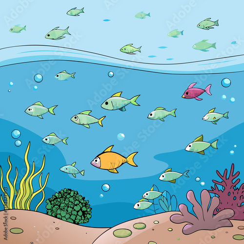 seamless pattern with fishes